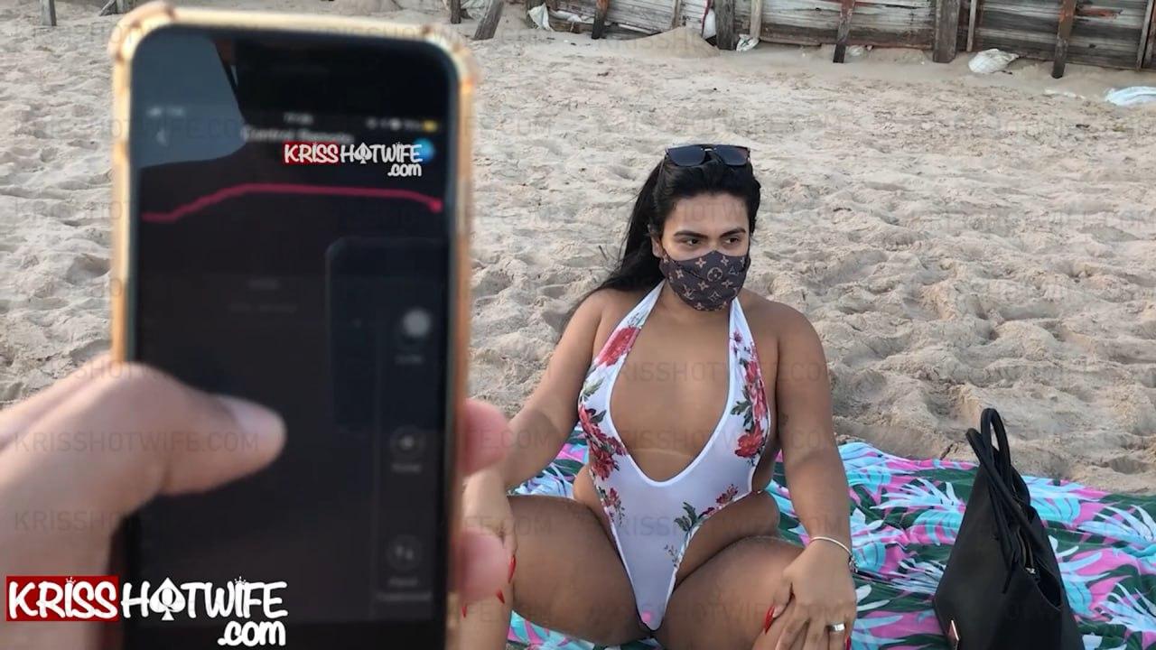 14 minutos - Corno Judiando De Kriss Hotwife, Controlando Vibrador Na Praia Até Ela Gozar